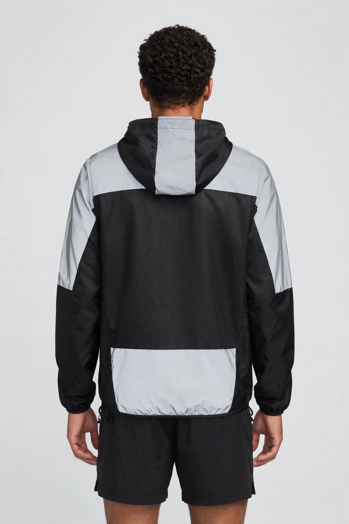 Men's Windproof Reflective Jacket - Black