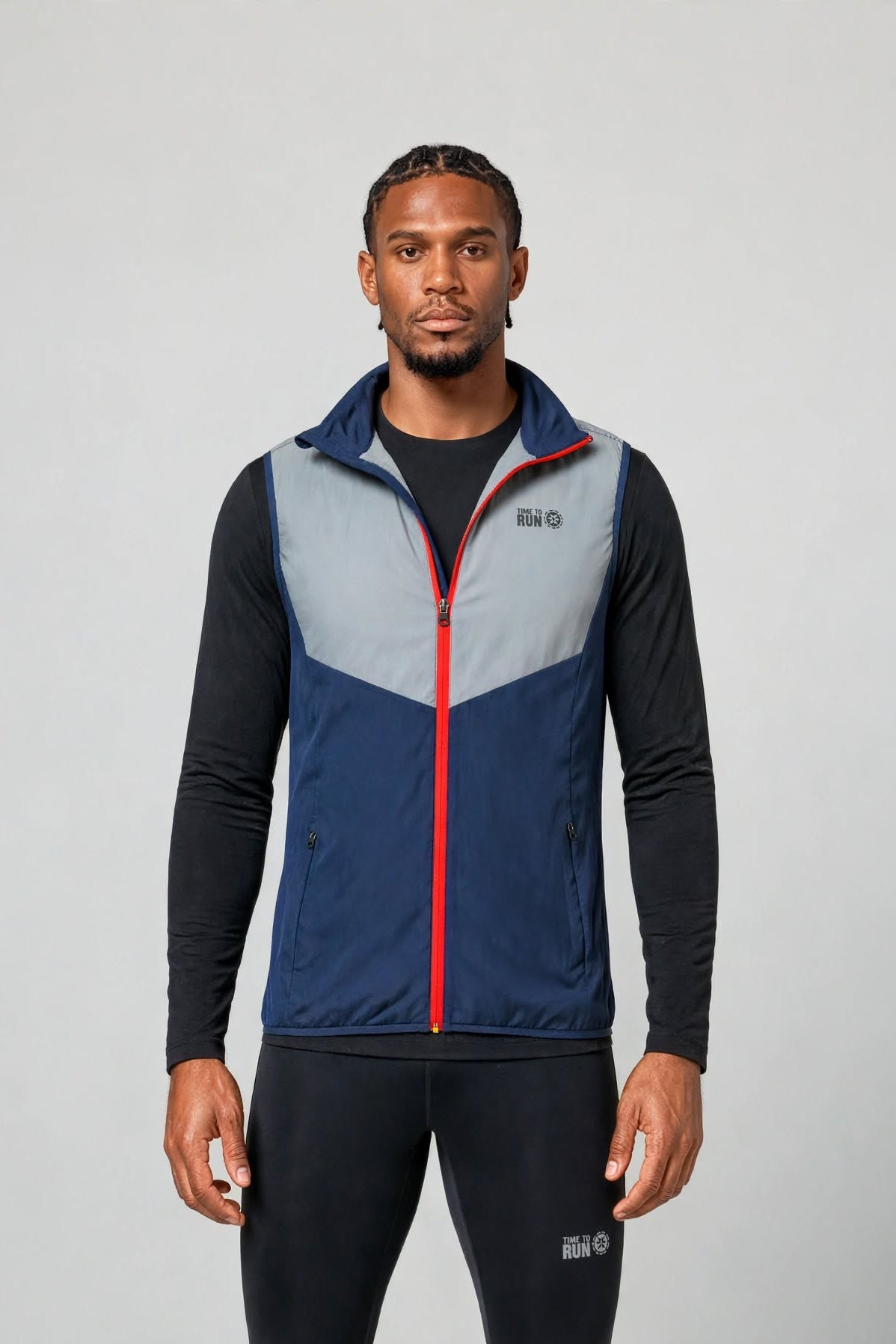 Men’s Reflective Windproof Gilet - Navy