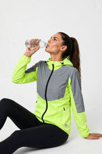 Women's Windproof High-Visibility Jacket - Lime Green