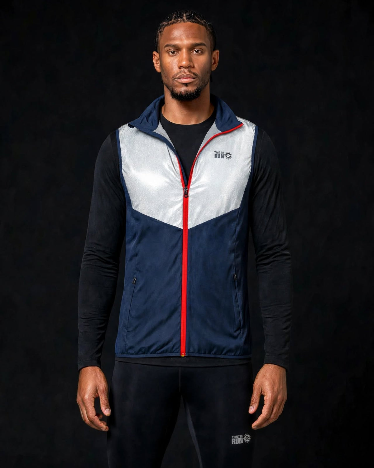 Men’s Reflective Windproof Gilet - Navy