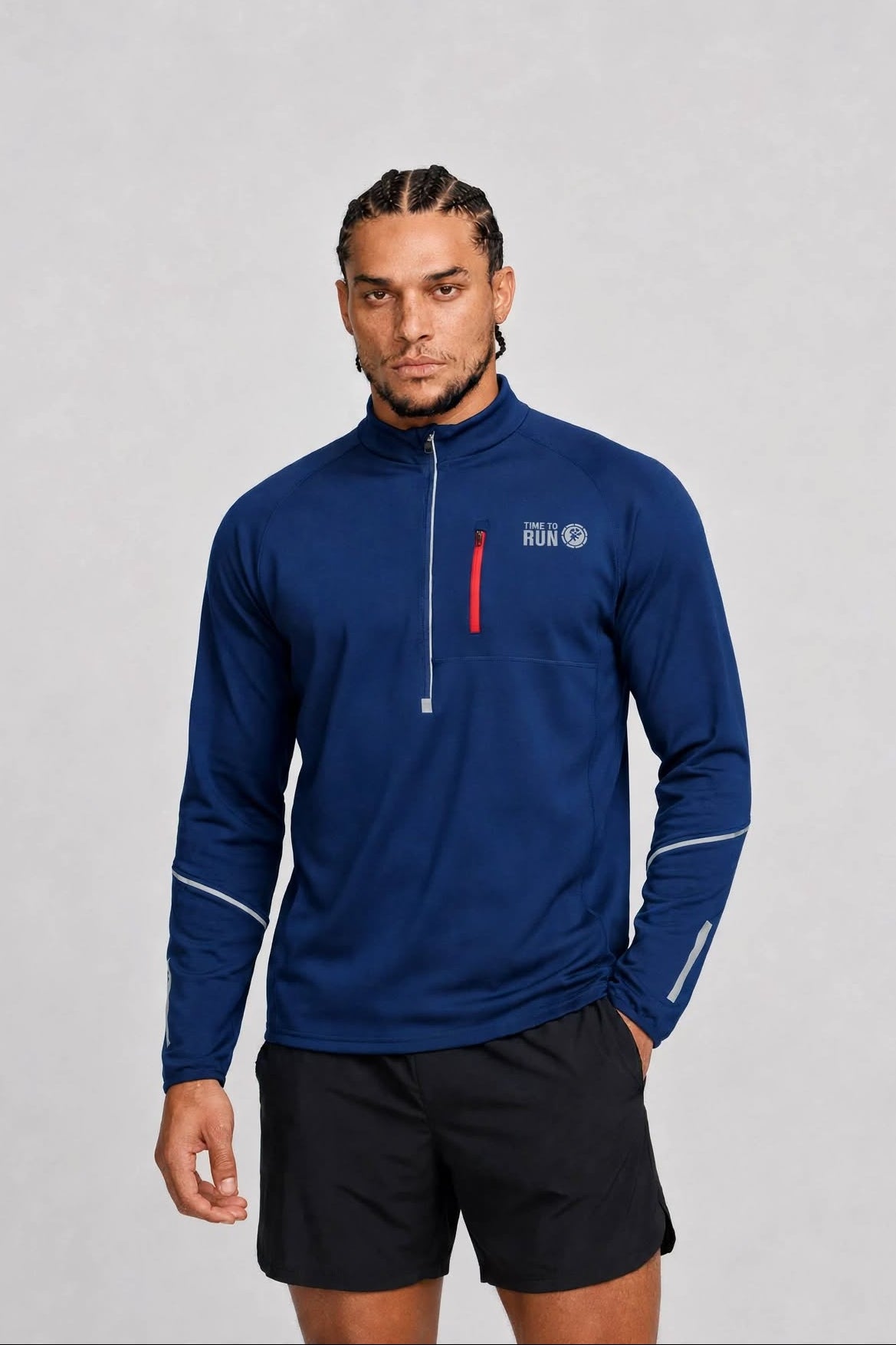 Men’s Thermal Zip Top – Navy