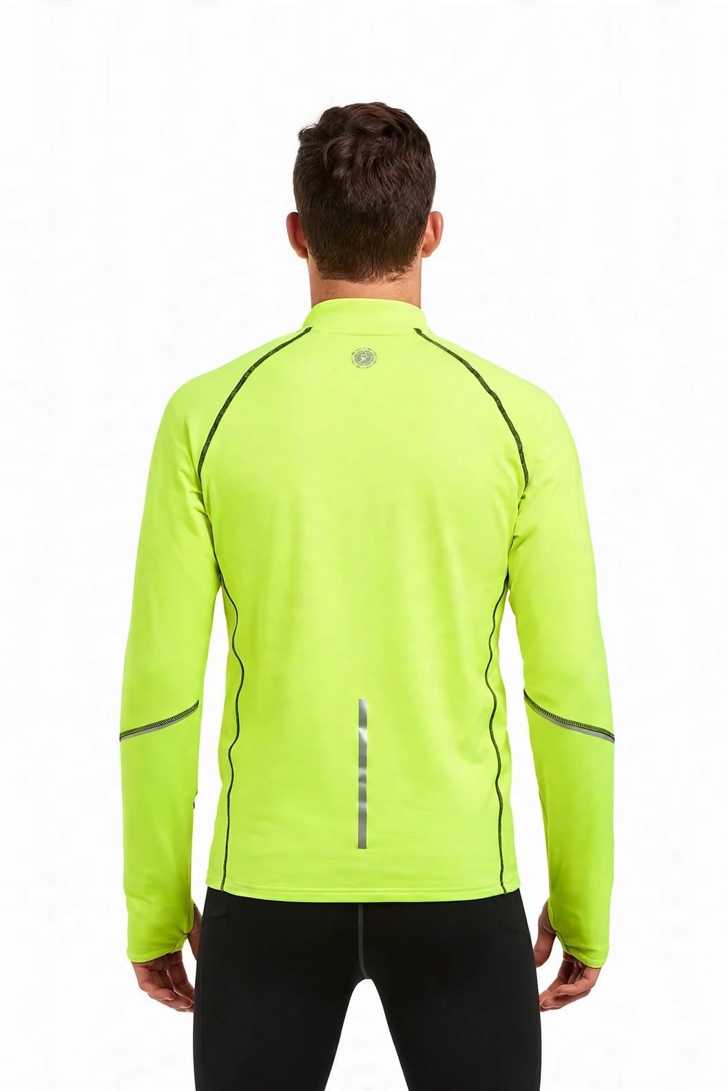 Men's Thermal Zip Top - Lime Green
