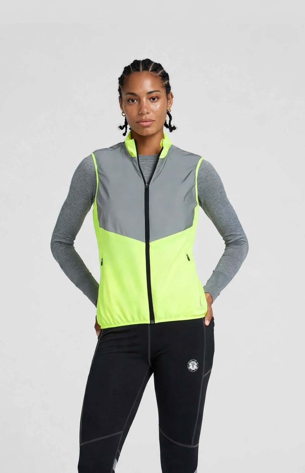 Women's Reflective Windproof Gilet - Lime