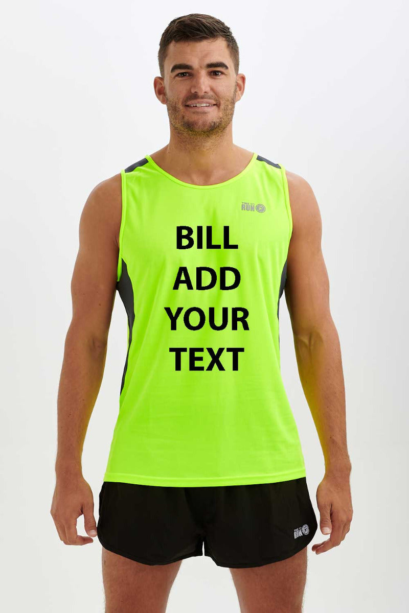 Men's Custom Running Vest Lime