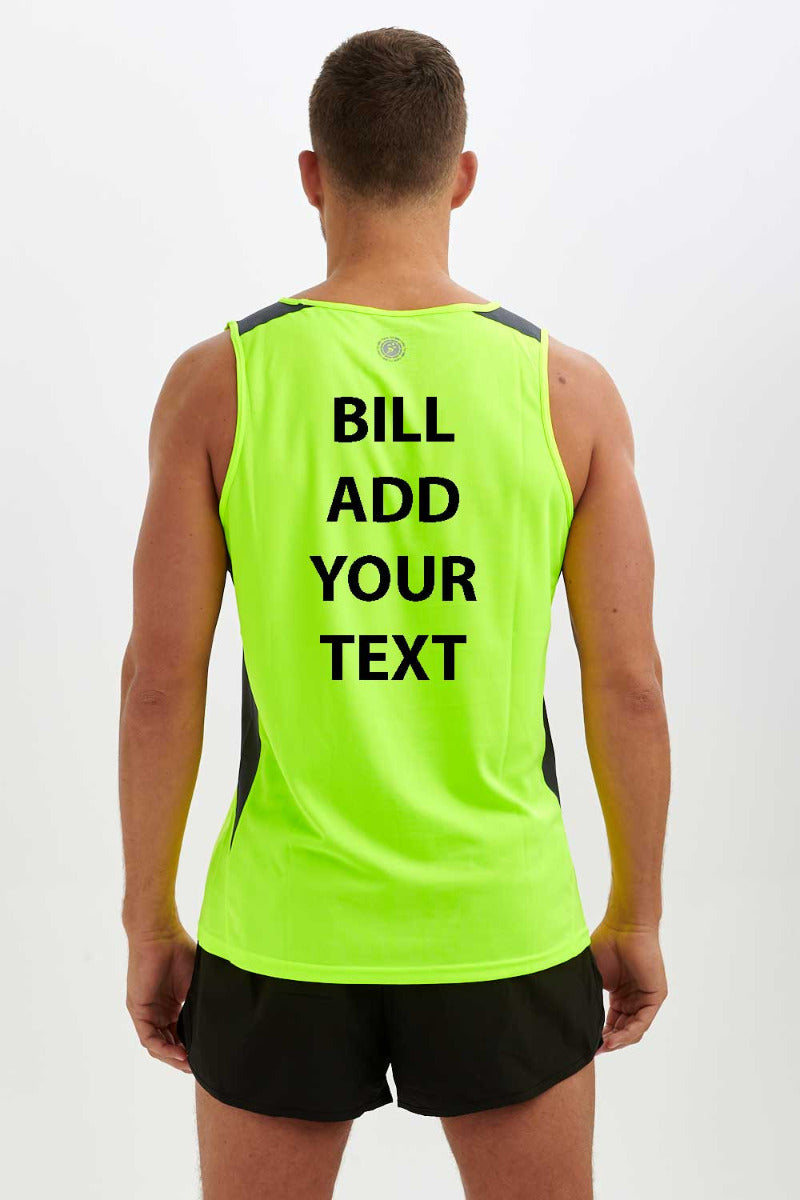 Men's Custom Running Vest Lime