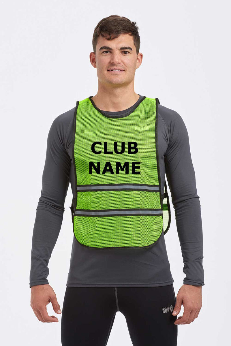 Time to Run Hi Visibility Reflective Running/Cycling Bib-Printed