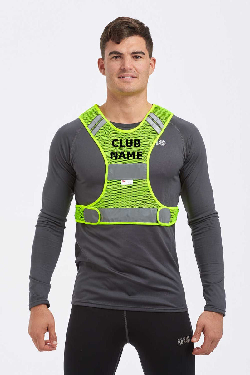 Reflective Running / Cycling / Sports Vest Bib High Visibility Scotchlite 3M Mesh - Printed