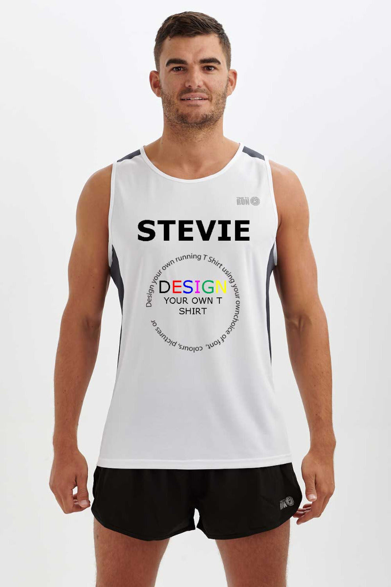 Men's Custom Running Vest White