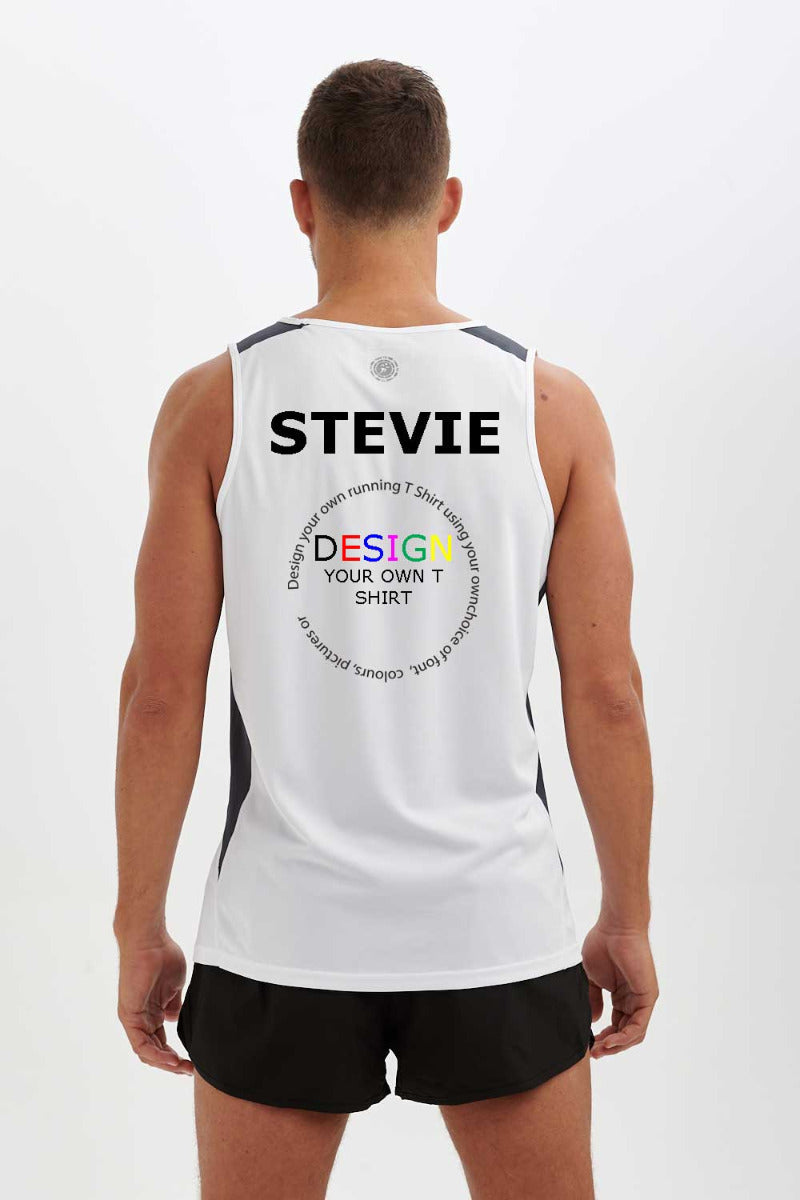 Men's Custom Running Vest White