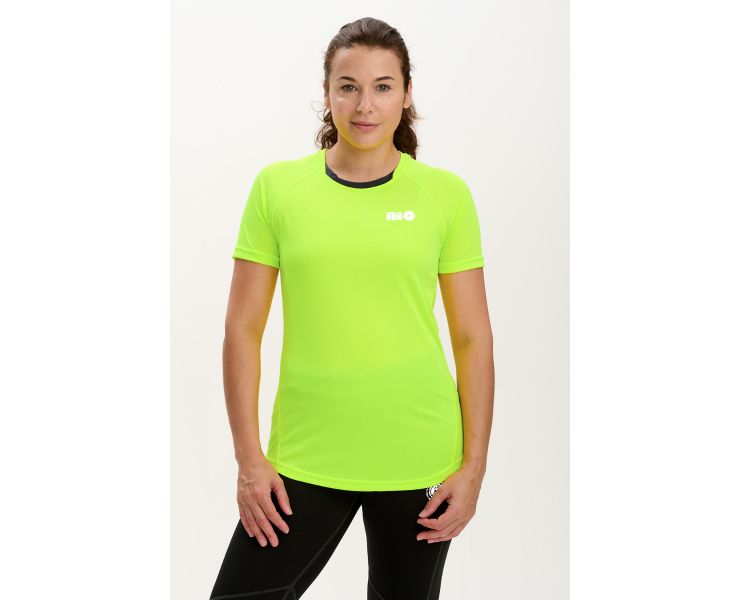 Women's Spirit Short Sleeved Training Running T Shirt-Lime-Charcoal