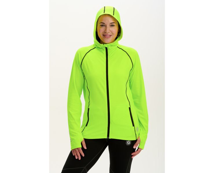 Women s Running Hoodie Thermal Lime