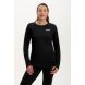 Women's Spirit Long Sleeved Training Running T Shirt-Black-Charcoal