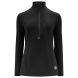 Women's Running Top - Long Sleeved Zip Neck With Chest Pocket - Jet