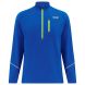 Running Top For Men - Long Sleeved Zip Neck Shirt With Chest Pocket - Thermal Fabric - Barents Blue