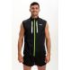 Men's Pace Running Gilet - Lightweight Windproof Reflective Trim & Two Pockets - Ebony