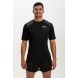 Men's Pace Spirit Short Sleeved Running T Shirt-Black-Charcoal